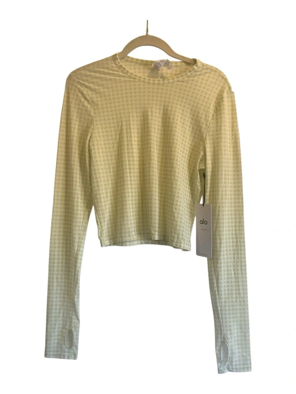 208. NWT Alo mesh gingham skirt Size M